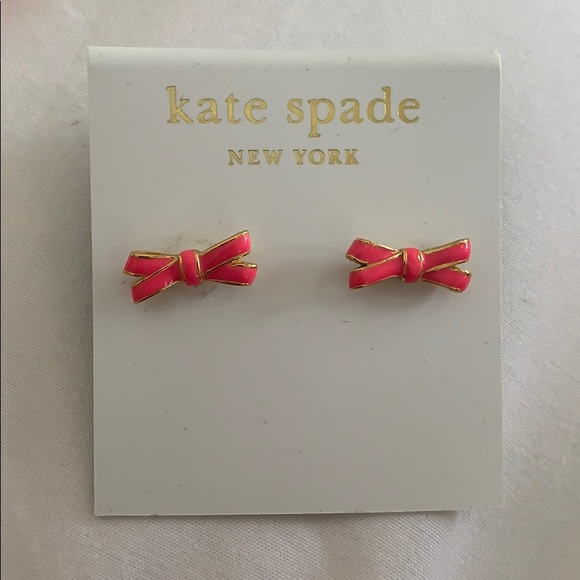 kate spade Jewelry - Kate spade pink bow stud earrings